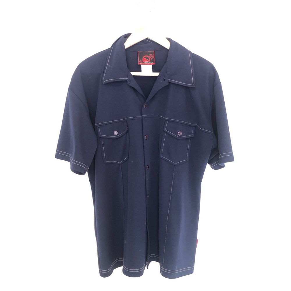 Vintage WD Sportswear Polo Button Up 🐉 Men’s Shirt - Large